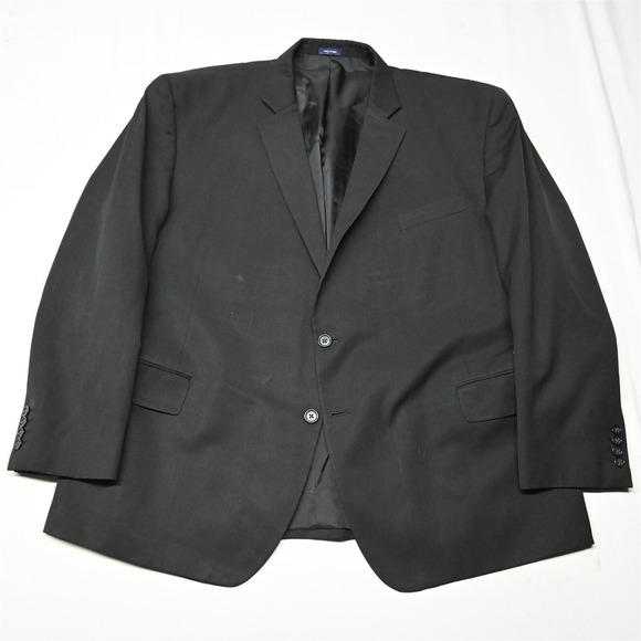 Stafford 52R Black Travel Suit Separates Classic Sport Coat Suit